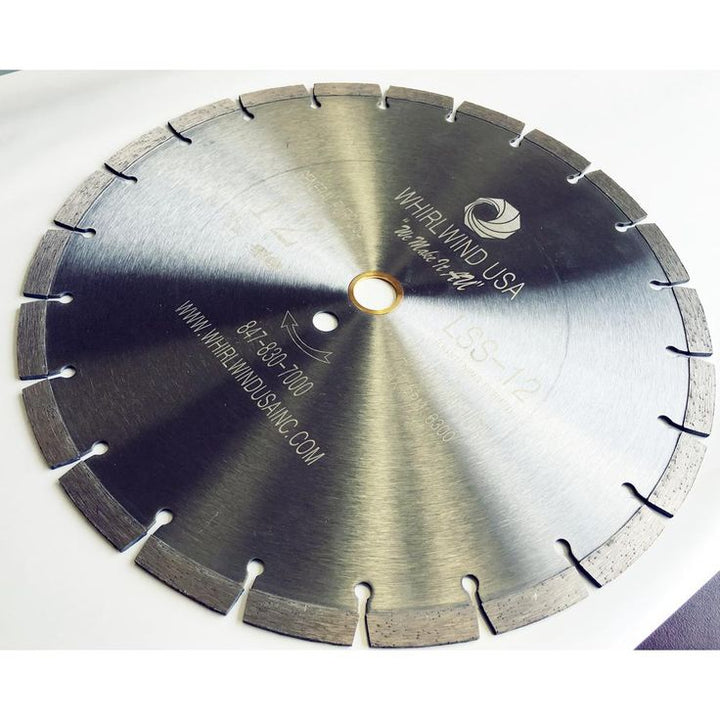 Whirlwind USA 12 in. 20-Teeth Segmented Diamond Blade for Dry or Wet Cutting Concrete, Stone, Brick and Masonry