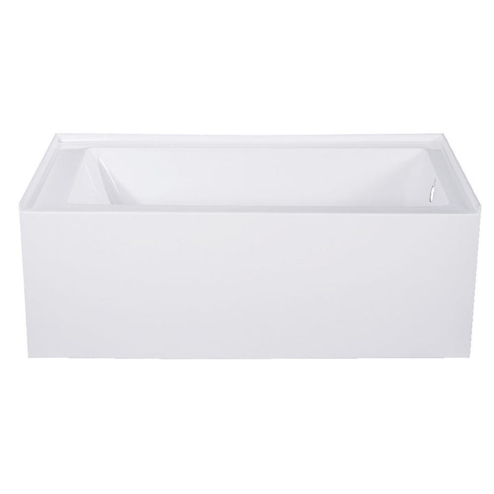Aqua Eden Jenny 54 in. Acrylic Right-Hand Drain Rectangular Alcove Bathtub in White - Super Arbor