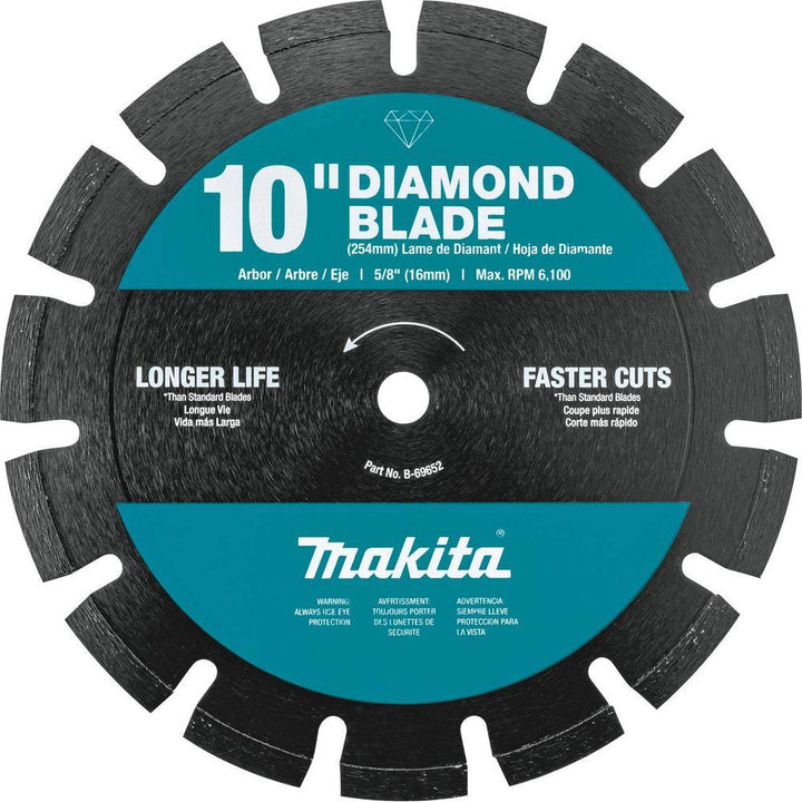 10 in. Segmented Rim Dual Purpose Diamond Blade - Super Arbor