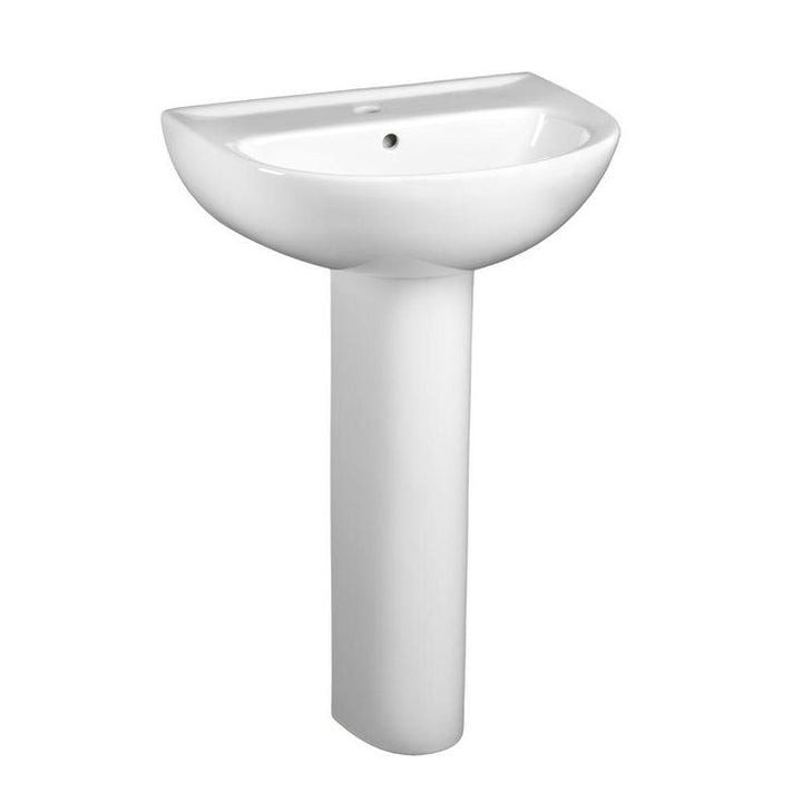 American Standard Evolution 24-in Pedestal Combo Bathroom Sink, Single-Hole, White