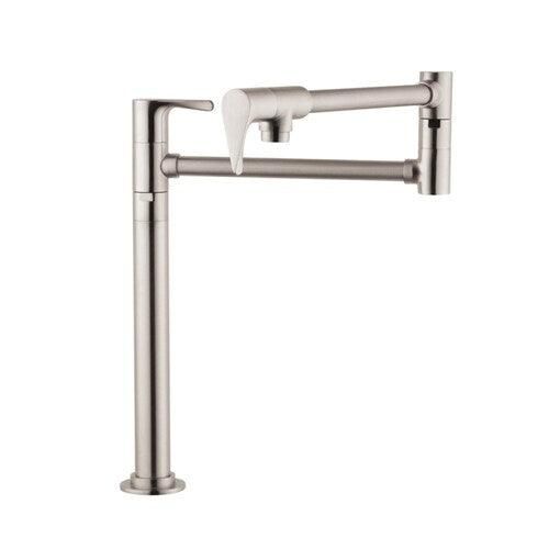 Hansgrohe Citterio Steel Optik 2-Handle Deck Mount Pot Filler Handle Kitchen Faucet