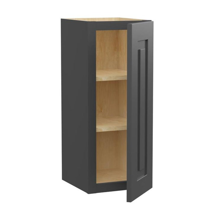 Home Decorators Collection Grayson 9 in. W x 12 in. D x 30 in. H Assembled Plywood Wall Kitchen Cabinet in Deep Onyx with Soft Close
