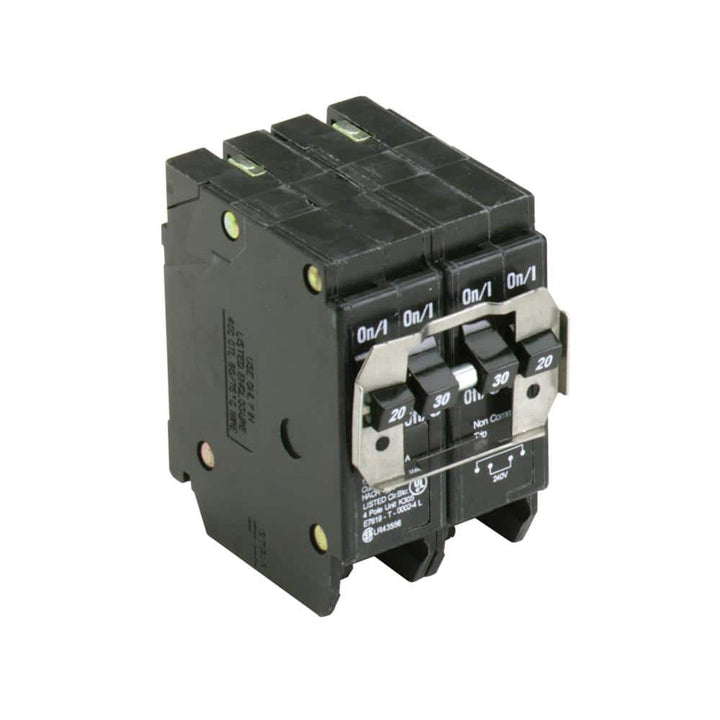 Eaton BR 1-20 Amp 2 Pole and 1-30 Amp 2 Pole BQ (Independent Trip) Quad Circuit Breaker