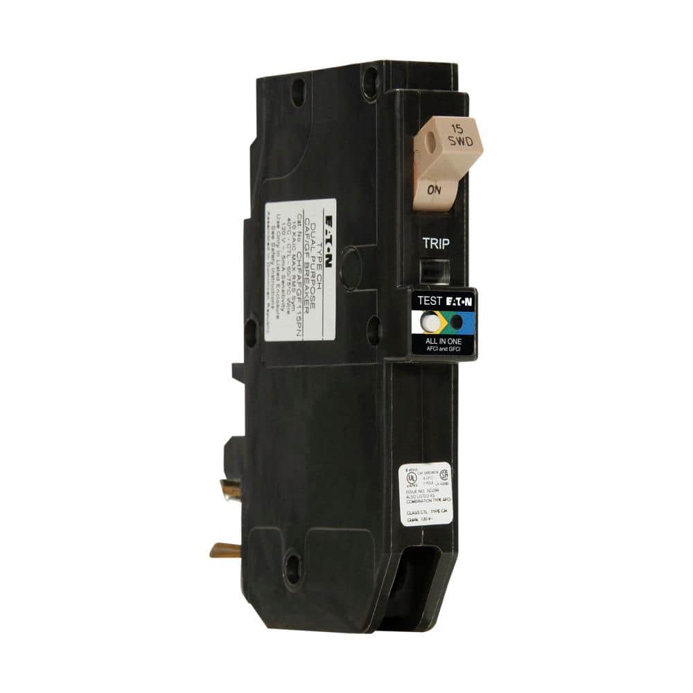 Eaton CH PON 15 Amp Dual Function AF/GF Breaker