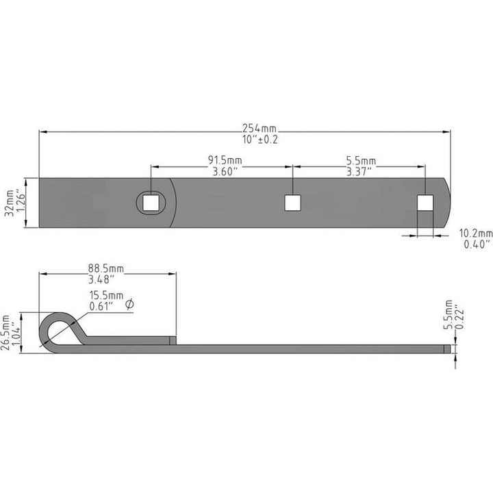 Everbilt 10 in. Zinc Plated Hinge Strap