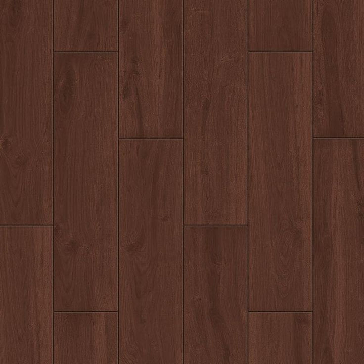 Style Selections Serso Black Walnut 6-in x 24-in Glazed Porcelain Wood Look Tile