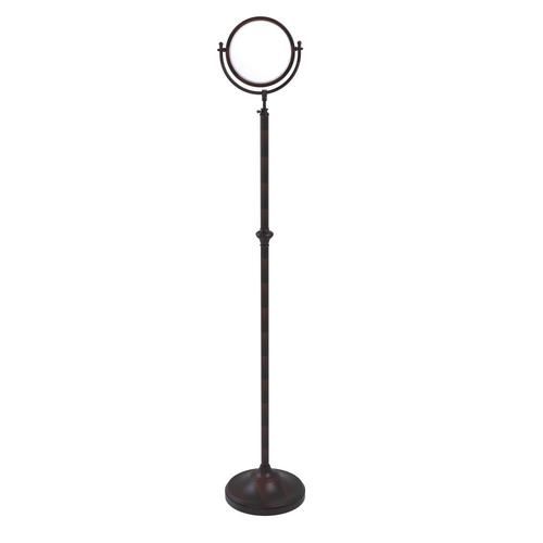Allied Brass 10.5-in x 68-in Distressed Bronze Double-Sided Magnifying Freestanding Vanity Mirror