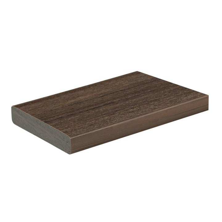 TimberTech Advanced PVC Vintage 1 in. x 6 in. x 1 ft. Square English Walnut PVC Sample (Actual: 1 in. x 5 1/2 in. x 1 ft)