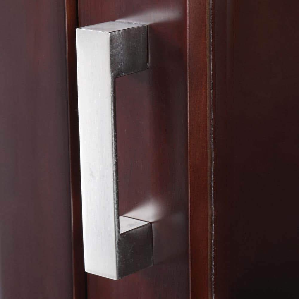 Wyndham Collection Sheffield Bathroom Linen Storage Tower Cabinet, Espresso Finish