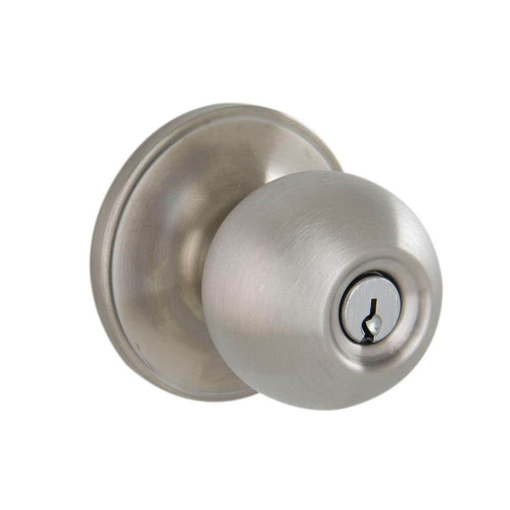 Schlage ESSENTIALS Morrow Stainless Steel Keyed Entry Door Knob – V54 V MOW 630