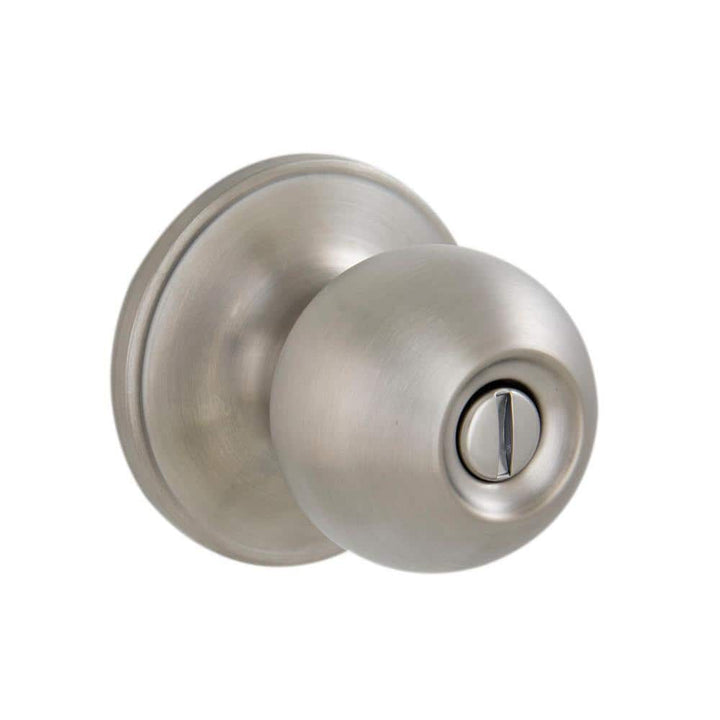 Schlage ESSENTIALS Morrow Satin Stainless Steel Privacy Bed/Bath Door Knob