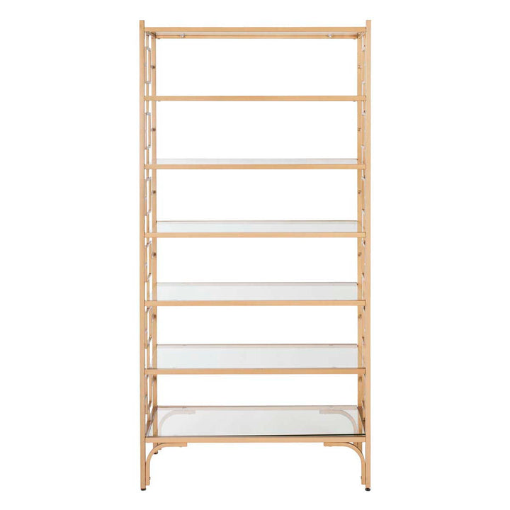 Safavieh Brooklyn Gold/Clear Metal Etagere, 7-Tier, 36 x 16 x 72 in.