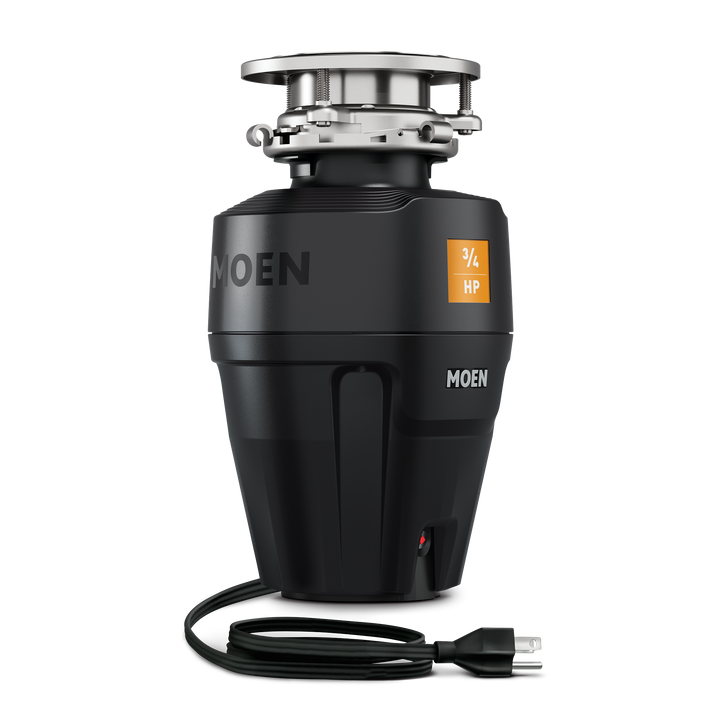 MOEN Host Series 3/4 HP Continuous Feed Space-Saving Garbage Disposal with Sound Reduction and Universal Mount, EX75C