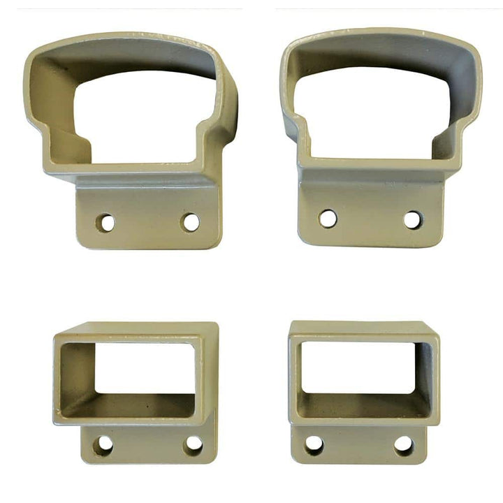 EZ Handrail 2.75 in. Top and Bottom Clay Aluminum Post Mount Kit