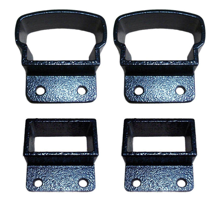 EZ Handrail Top and Bottom Textured Black Post Mounts