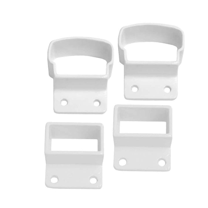EZ Handrail 2.75 in. White Top and Bottom Post Mount Kit