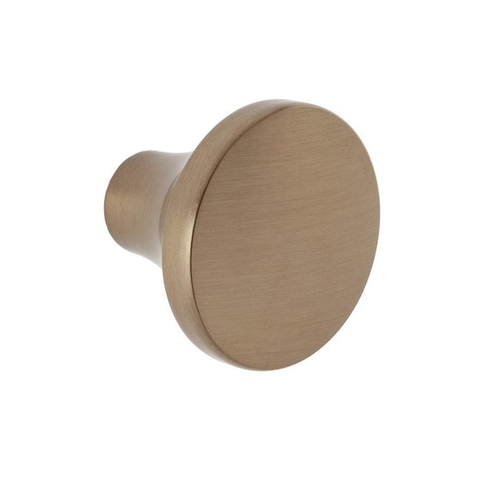 Lancaster 1.125 in. Satin Brass Round Cabinet Knob - Super Arbor