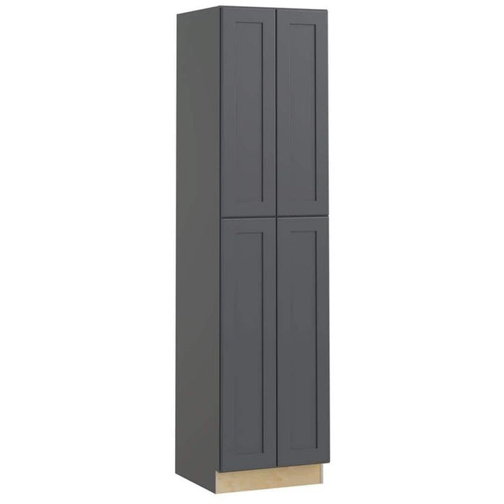 Home Decorators Collection Newport 24 in. W x 24 in. D x 90 in. H Assembled Plywood Pantry Kitchen Cabinet in Deep Onyx with Soft Close