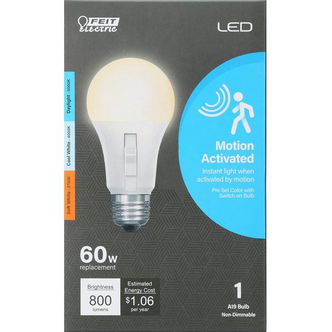 Feit Electric 40-Watt Equivalent Soft White (2700K) A19 IntelliBulb Motion Activated LED Light Bulb