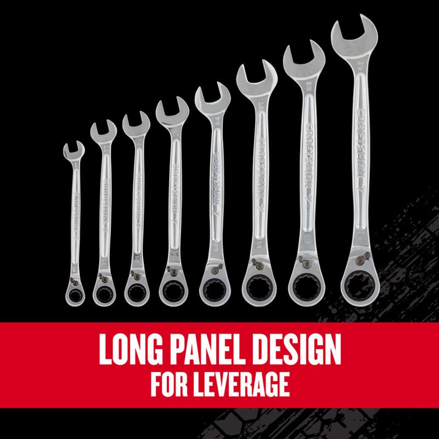 Craftsman V-Series SAE Extra Long Flex Head Box Wrench Set, 7 pc