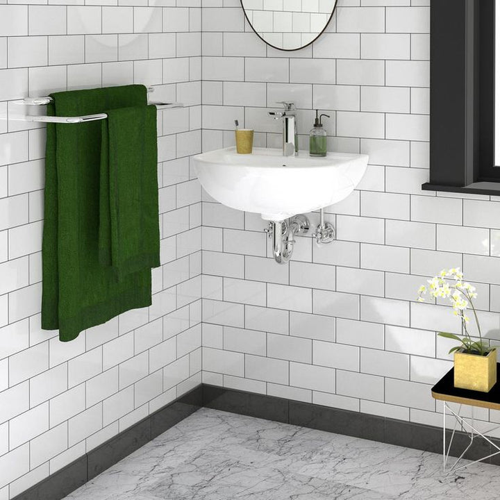 Barclay Products Compact 500 Wall-Hung Bathroom Sink in White