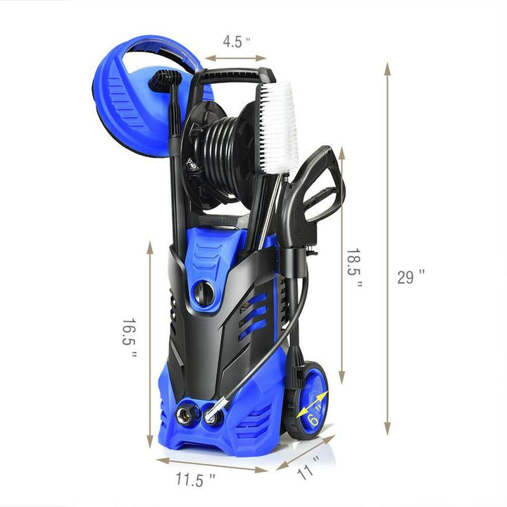 Costway 2030 PSI 2 GPM Hot/Cold Water Electric High Pressure Washer with Patio Cleaner and 5 Nozzles