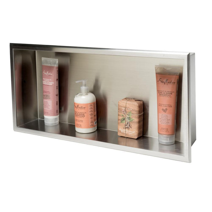 24 in. x 12 in. x 4 in. Niche in Brushed Stainless Steel - Super Arbor