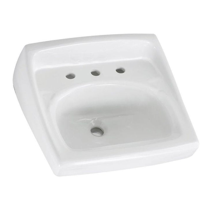 American Standard Lucerne Wall-Hung Bathroom Sink, White, 4 in. Centers, Less Overflow