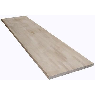 The Baltic Butcher Block 8-ft Natural Straight Butcher Block Birch Kitchen Countertop