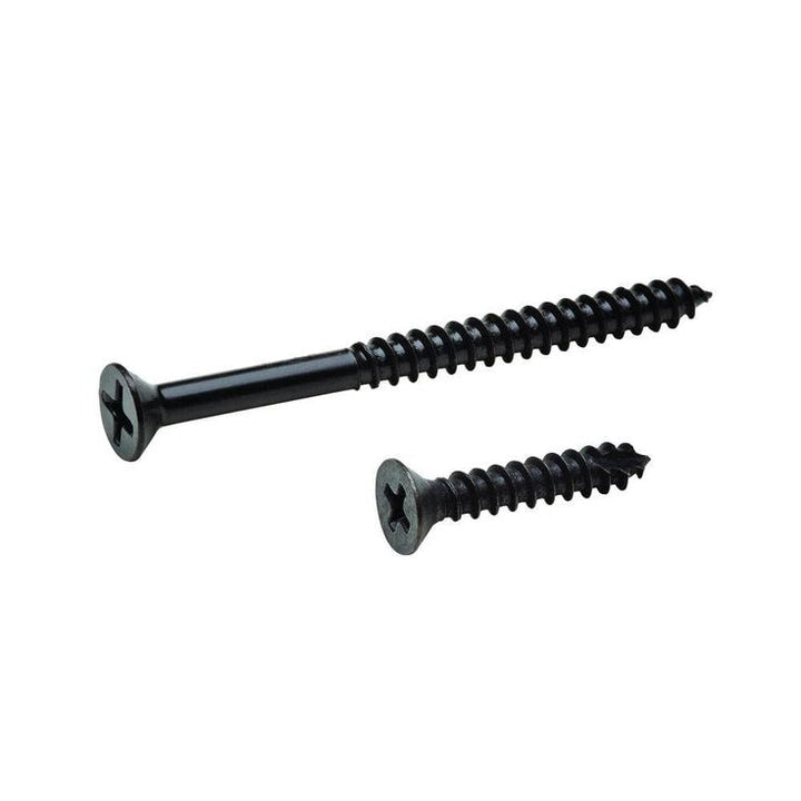 #9 x 1 in. and #9 x 2-1/4 in. Phillips Flat-Head Oil Rubbed Bronze Door Hinge Wood Screw Kit (21-Pack)