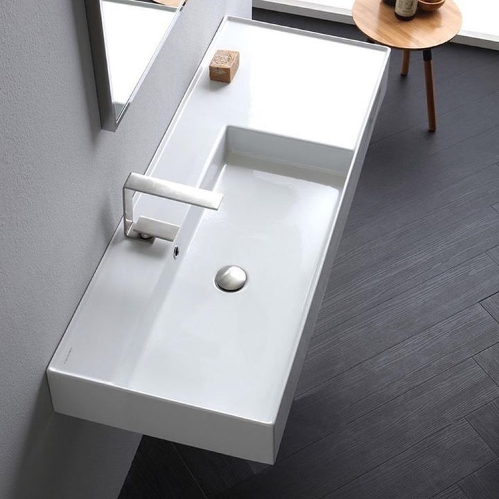Nameeks Teorema 2-Wall Mounted Bathroom Sink in White