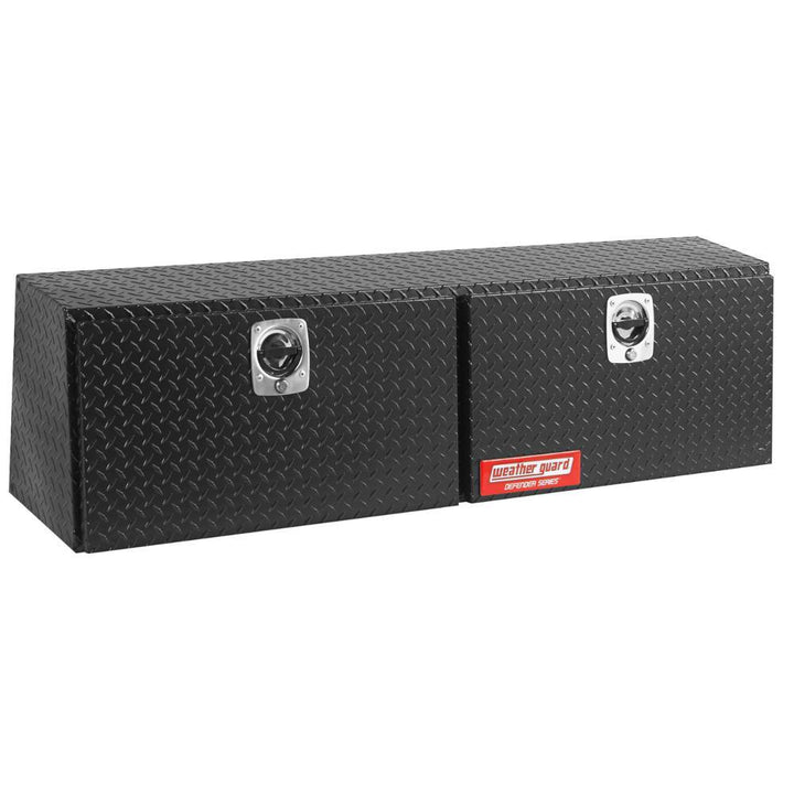 Weather Guard 60.13 Matte Black Aluminum Full Size Top Mount Truck Tool Box - Super Arbor