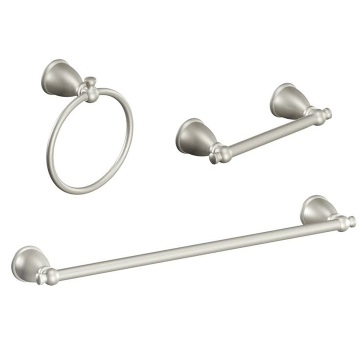Moen 3-Piece Caldwell Brushed Nickel Decorative Bathroom Hardware Set