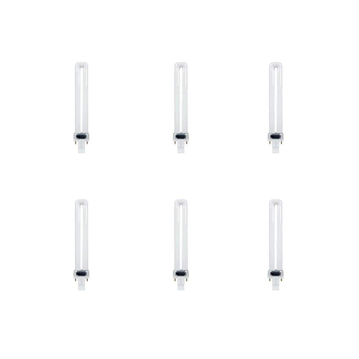 Philips 13-Watt Equivalent PL CFLNI Twin Tube GX23 2-Pin Plug-in Compact Fluorescent Light Bulbs, Bright White 3500K (6-Pack)