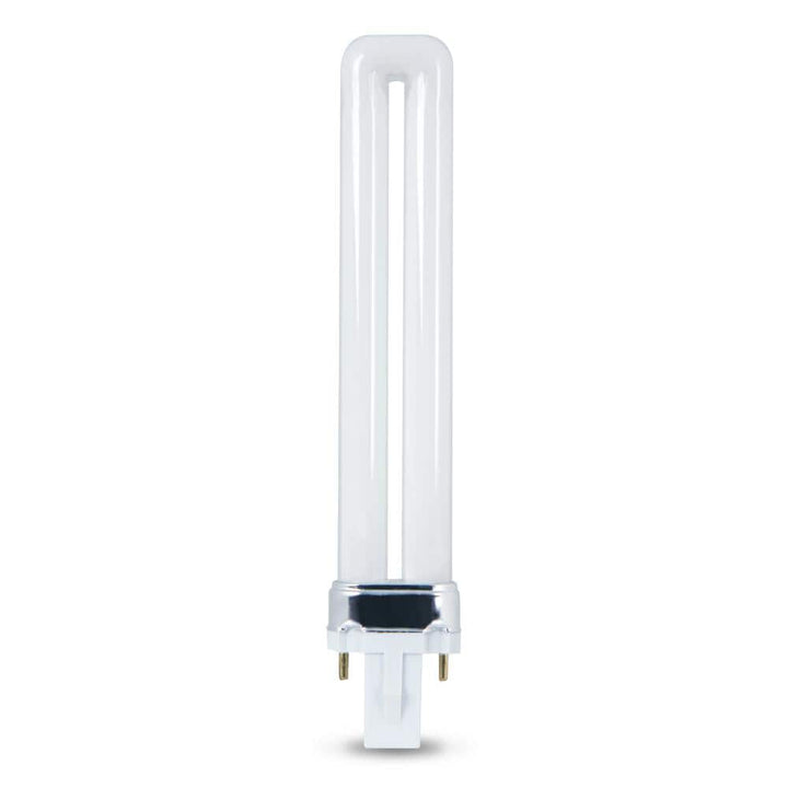 9W Equivalent PL CFLNI Twin Tube 2-Pin Plug-in G23 Base Compact Fluorescent CFL Light Bulb, Soft White 2700K (1-Bulb)