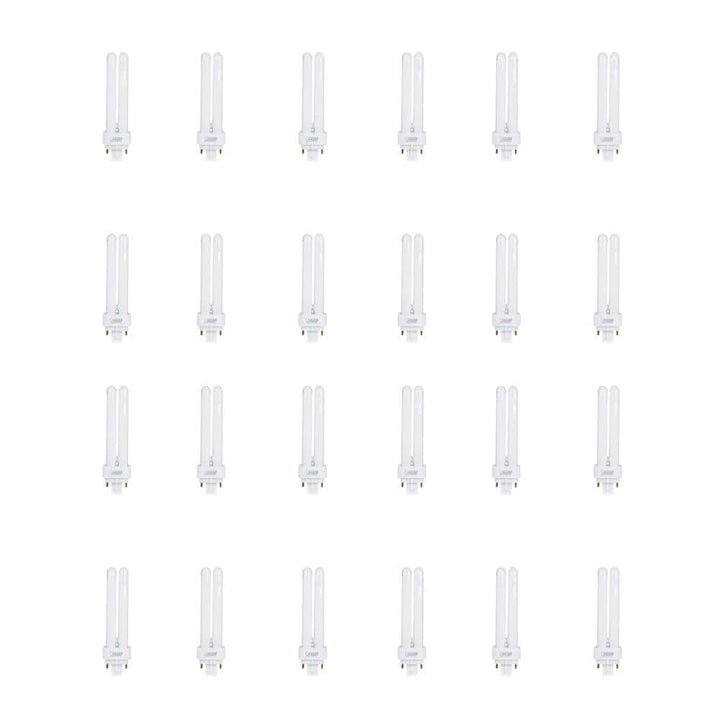 13W Equiv PL CFLNI Quad Tube 4-Pin Plug-in G24Q-1 Base Compact Fluorescent CFL Light Bulb, Cool White 4100K (24-Pack)