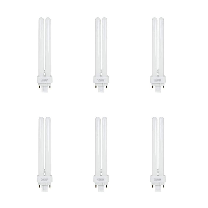 Philips 26W Equiv PL CFLNI Quad Tube 4-Pin Plug-in G24Q-3 Base CFL Light Bulbs, Cool White 4100K (6-Pack)