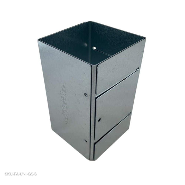 Fence Armor 3.5 in. to 6.5 in x 1/2 ft. H Galvanized Steel - Universal Fit - UNI Series Mailbox and Fence Post Guard