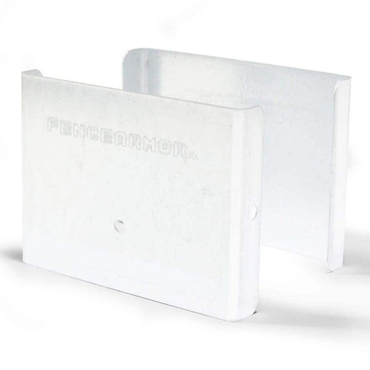 Fence Armor 4 in. L x 1/4 ft. H x 1/2 in. D White Demi Fence Post Guard for Wood or Vinyl
