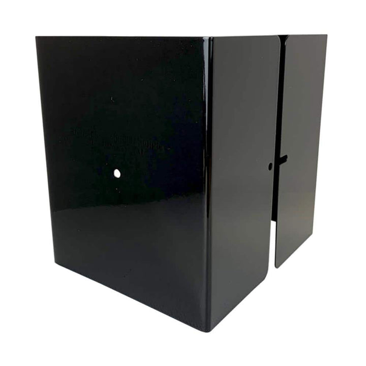 Fence Armor 5.5 in. x 5.5 in. x 1/2 ft. H Powder Coated Black - Galvanized Steel Pro Series Mailbox and Fence Post Guard