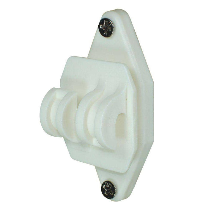Field Guardian Wood Post Nail-On Insulator for Hi-Tensile - White