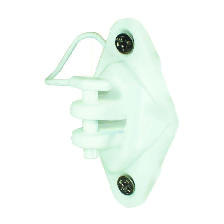 Field Guardian White Polywire/Wire Pinlock Nail-On Insulator for Wood Post (25-Pack)
