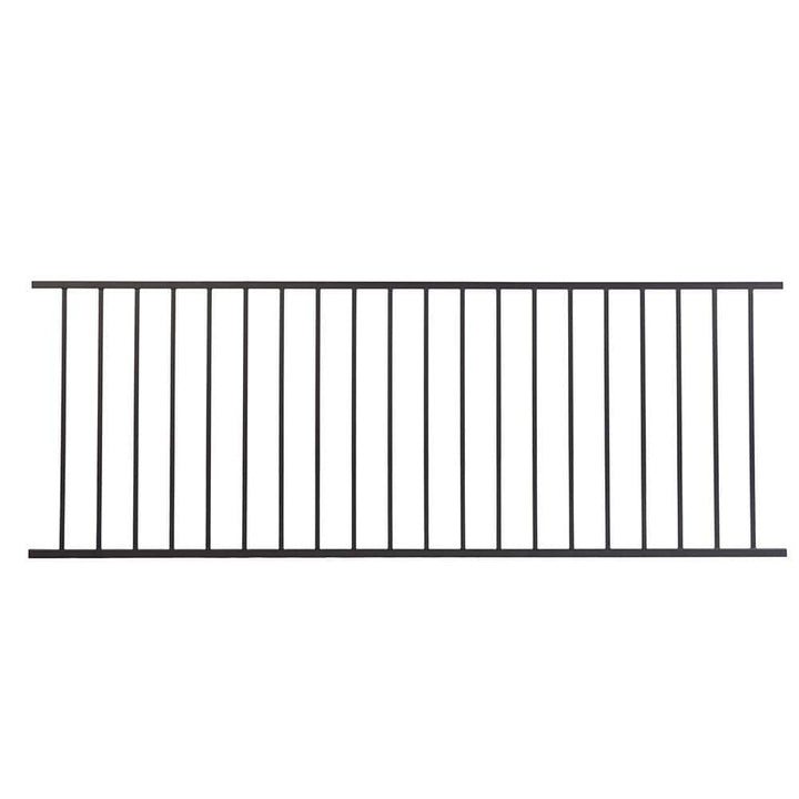 FORTRESS Fe26 34 in. H x 8 ft. W Black Steel Railing Level Panel