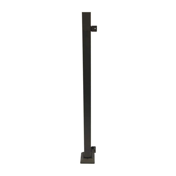 FORTRESS Fe26 2 in. x 2 in. x 45-1/2 in. Bronze Steel Railing End Post