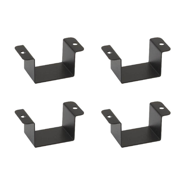FORTRESS Al13 Home Rail 1.34 in. H x 2.6 in. W Black Sand Aluminum Cap Rail Clip (Bag of 4) Stair Railing Kit