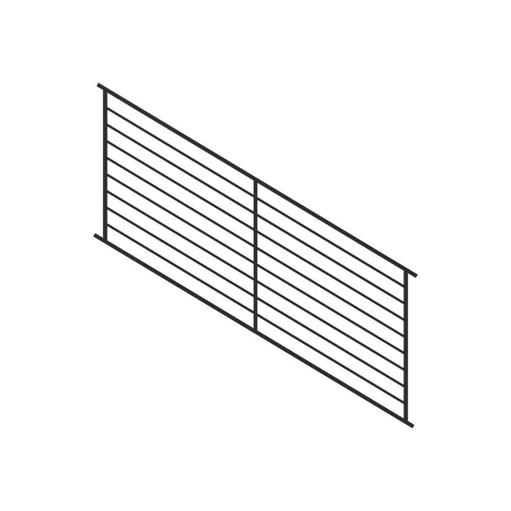 FORTRESS Fe26 Axis 40 in. H x 6 ft. W Black Steel Railing Stair Panel