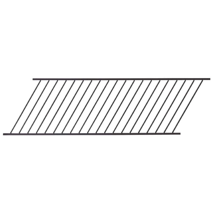 FORTRESS Fe26 34 in. H x 8 ft. W Black Steel Ajustable Railing Stair Panel