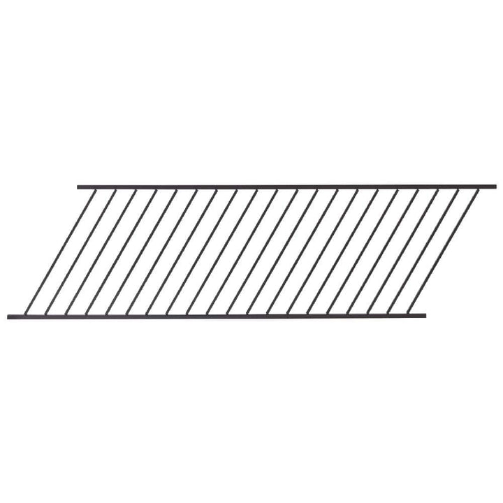 FORTRESS Fe26 40 in. H x 8 ft. W Black Steel Adjustable Railing Stair Panel