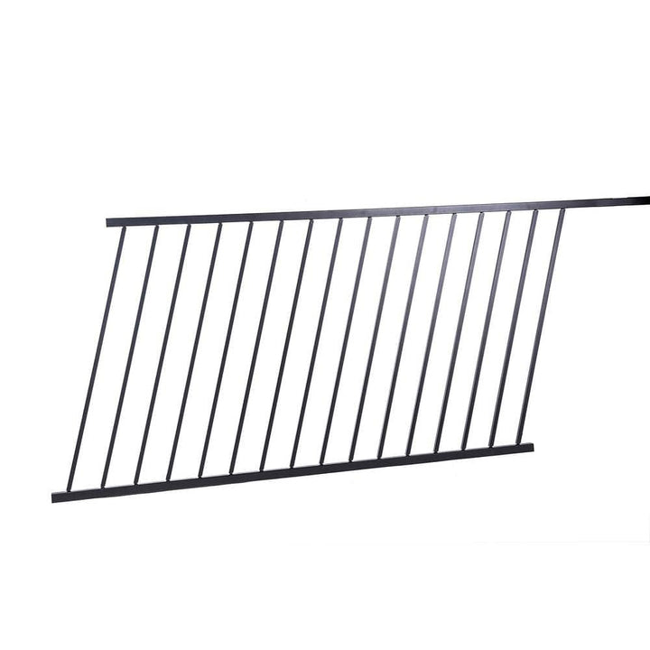 FORTRESS Al13 Home Traditional Railing 40 in. H x 6 ft. W Black Sand Aluminum Adjustable Stair Railing Panel