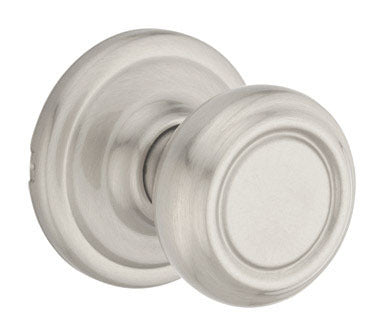 Kwikset Cameron Satin Nickel Passage Lockset, ANSI/BHMA Grade 2, 1-3/4 in Max Door Thickness